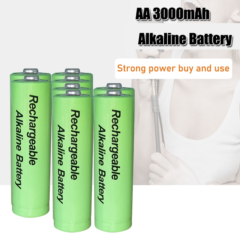 Nouvelle de piles alcalines rechargeables AA, 3000mah, 1.5V, pour mp3, 1 à 4 pièces