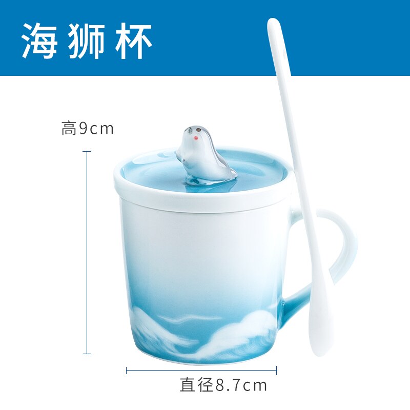Enkel söt kaffemugg keramik med lock porslin självrörande par muggar resa tazas kök matsal bar  xx60cm: Stil 1