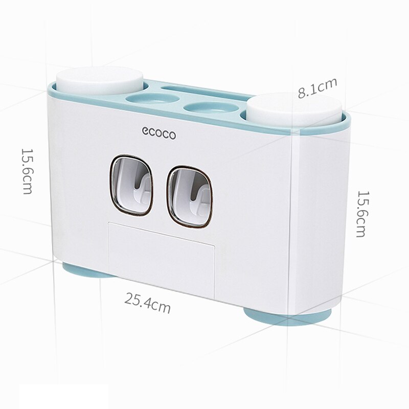Auto Tandpasta Dispenser Tandenborstelhouder Set Met 4 Cup Voor Badkamer Accessoires Thuis Wall Mount Tandpasta Knijper