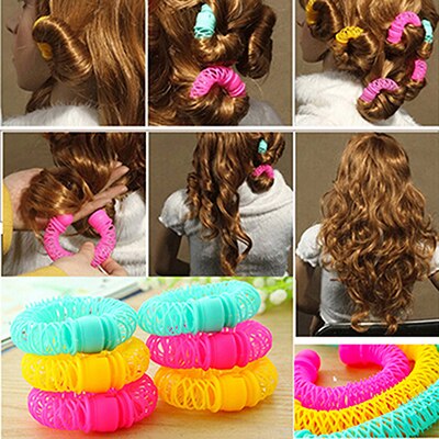 Hairdress Magic Bendy Hair Styling Roller Curler Spiral Curls DIY Tool 8 Pcs