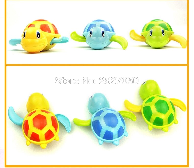 Clockwork Dabbling Zwemmen Schildpad Wind-up Schildpad Keten kawaii baby bad speelgoed voor Kids Infant