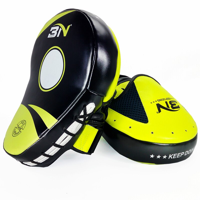 Arc-shaped Sparring Targets Thai Kick Pad Kit Karate Training Mitt Focus Punch Pads Sparring Boxing Bags: Red