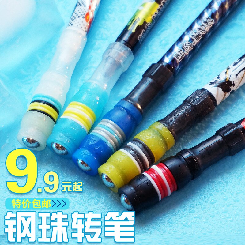Kapokr Spinning Pen fidget-pen, antislip, beschrijfbare coole pennen met 12 navullingen, geschikt voor studenten en kantoorbenodigdheden, stressvermindering en cadeau