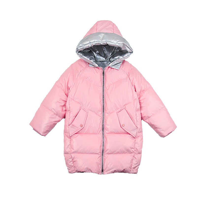 Teenage Meisjes Winter Mid-Lengte Jas Koreaanse Stijl Kinderen Patchwork Kleding Mode Kids Meisjes Casual Jas, #9237