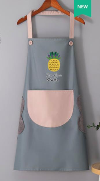 Tablier femme ménage cuisine étanche à l'huile personnalité travail vêtements H bandoulière résistant à l'huile tablier ménage: 7