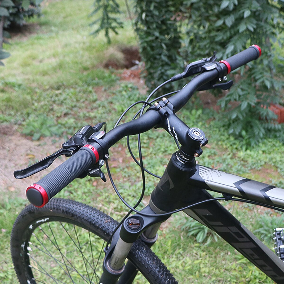 1 par silikone cykelgreb mountainbike styr styretøj lige rør cykeldæksel skruelåsning par bløde dele