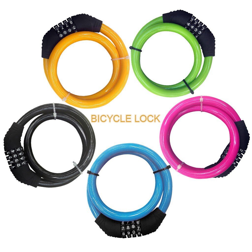 Bicycle Lock Gold Chain Bicycle Small Chain Lock Four-digit Code Lock Anti-theft Bicycle accessories #3s
