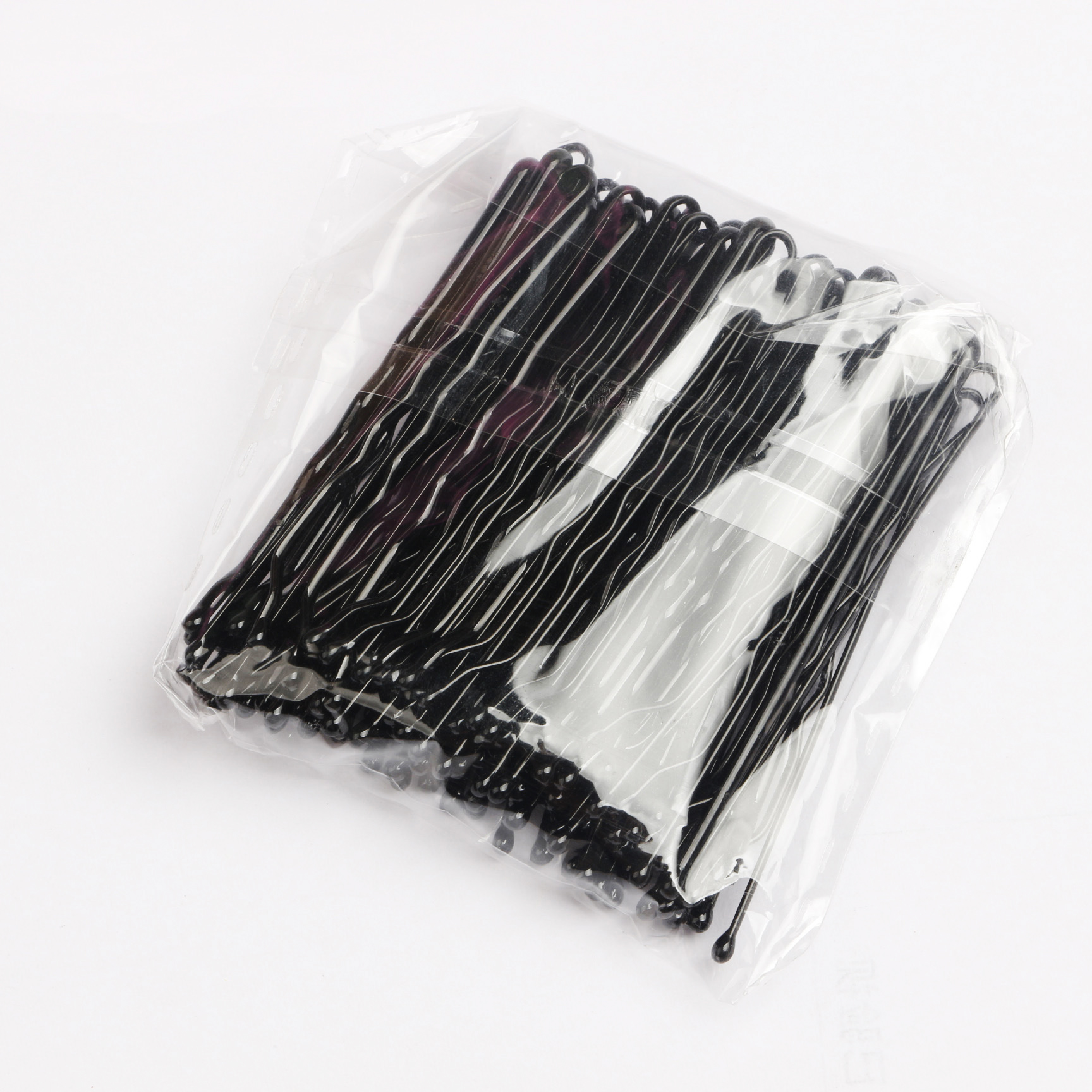 Pinzas para el pelo de Color dorado y plateado para mujer, horquillas rizadas onduladas, accesorios para el cabello, 50 piezas: Pistola negra plateada