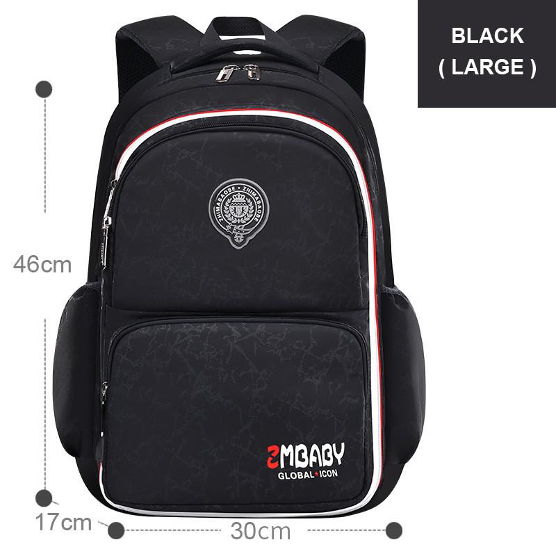Eenvoudige Grote Capaciteit Kinderen Rugzak Nylon Waterdichte Schooltas Voor Meisjes Grote Capaciteit Outdoor Reizen Rugzakken Bookbags: black