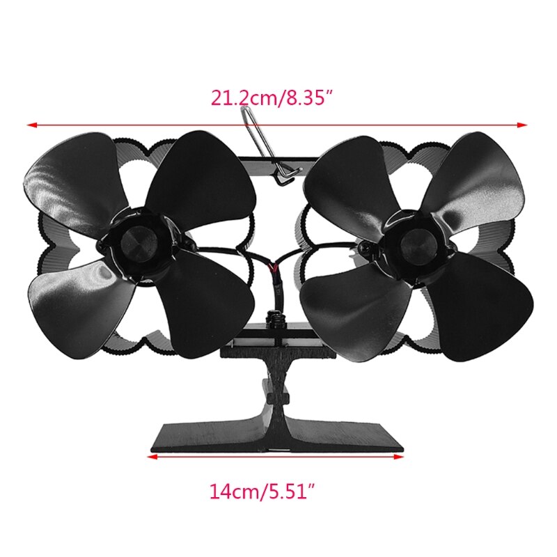 8-Blade Heat Powered Wood Stove Fan Eco Friendly and Efficient Wood Stove Fan