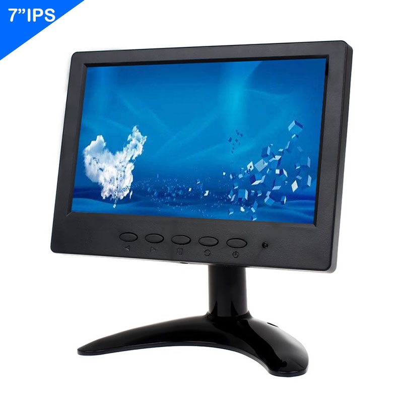 ZHIXIANDA 7 Inch 1024x600 IPS LCD LED With HDMI VGA AV BNC Input For Car CCTV DVR Microscope Desktop Monitor