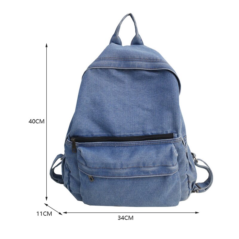 Denim afslappet rygsæk kvinder tasker rejse jeans mænd stor kapacitet skole for teenagepiger mochila feminina