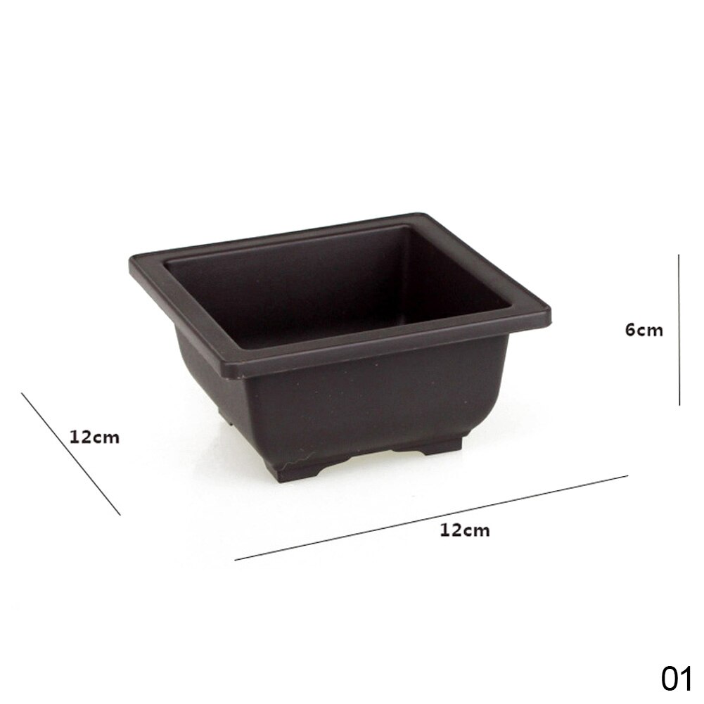 Vaso di fiori imitazione plastica balcone vasi quadrati fiore Bonsai ciotola vivaio bacino fioriera imitazione rettangolo per la decorazione del giardino: Square S