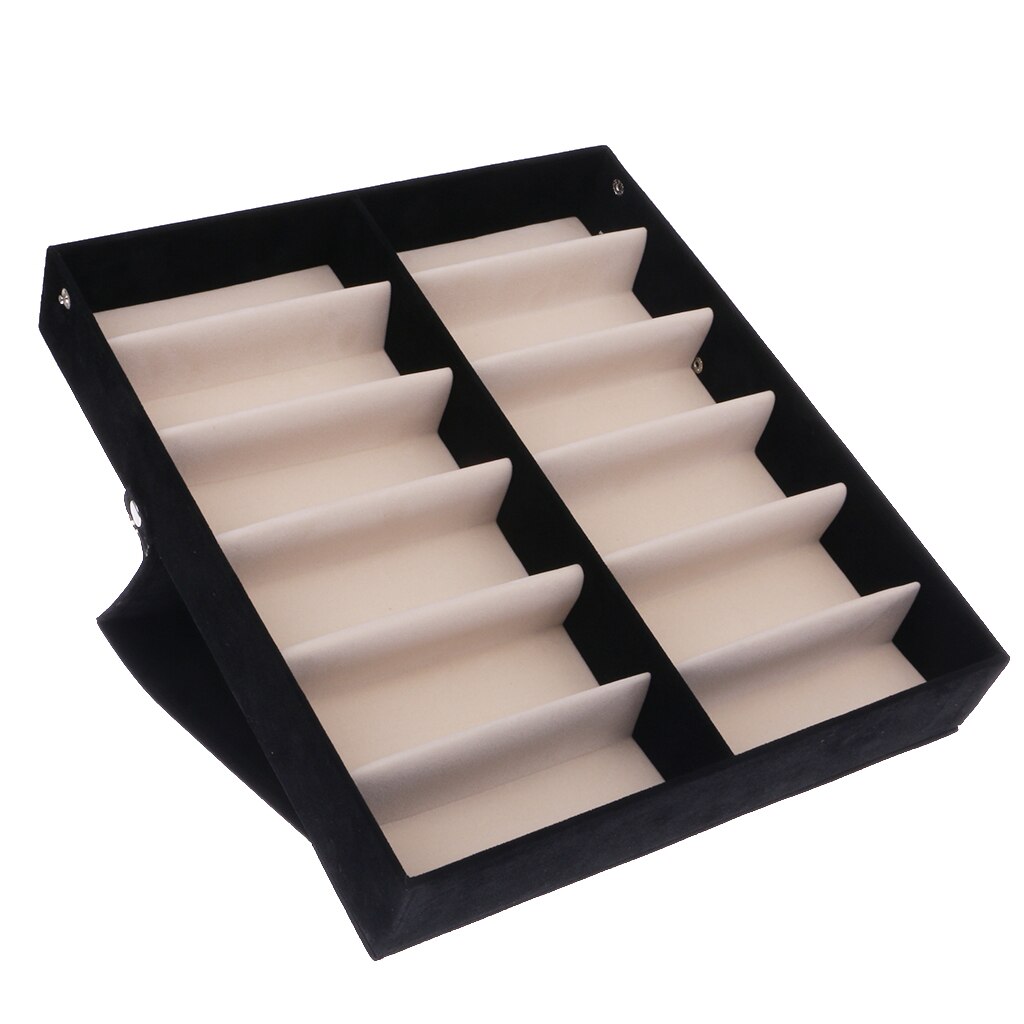 12 Pairs Sunglasses Glasses Retail Shop Display Storage Stand Case Box Tray