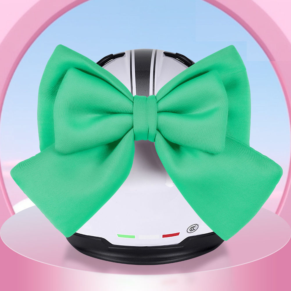 Capacete de motocicleta com nó borboleta, rosto inteiro, decoração de capacete off road, estilo de arco, mulheres, ciclismo, bicicleta elétrica, acessórios de motocicleta: Dourado