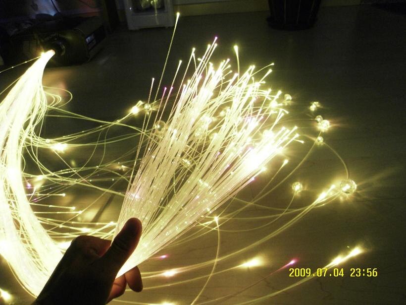 Câble optique à émission latérale en fibre optique PMMA, diamètre de 0.75mm/2700m/rouleau, pour la décoration et l'éclairage