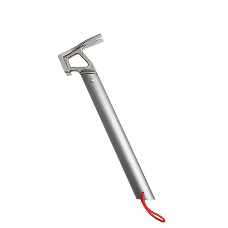 lightweight Outdoor Camping Tent Peg Hammer Stakes Nail Puller Hammer Mountaineering Climbing Camping Mallet Suppliers: Silver