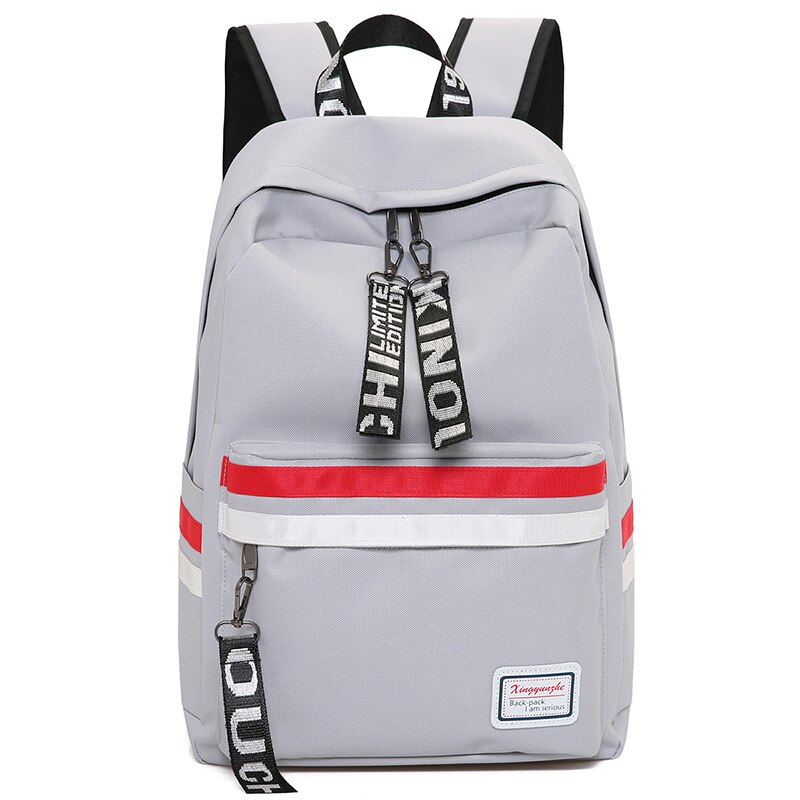 Schule Tasche Mädchen Jungen Teenager Schule Rucksack Schulter Tasche Männer Frauen Rucksack Laptop Rucksack Reisetasche Mochila: Grau