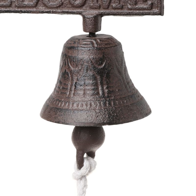 Antique Style Vintage fer suspendu porte cloche mural bienvenue sonnette porche maison jardin décoration