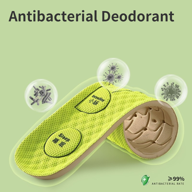 Voetacupressuur inlegzool voor mannen en vrouwen, zacht, ademend, sportief, dempend, zweetabsorberend, geurwerend, schoenpads