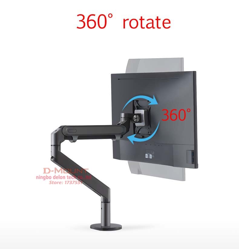 OZ-1 17-32 Inch Monitor Houder Desk Stand Enkele Arm Gasveer Monitor Beugel