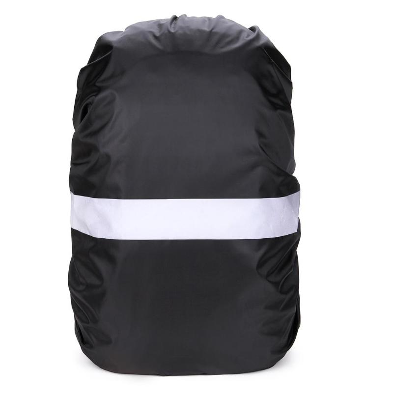 Impermeable ajustable mochila resistente al polvo bolsa de cubierta de lluvia de polvo: Black