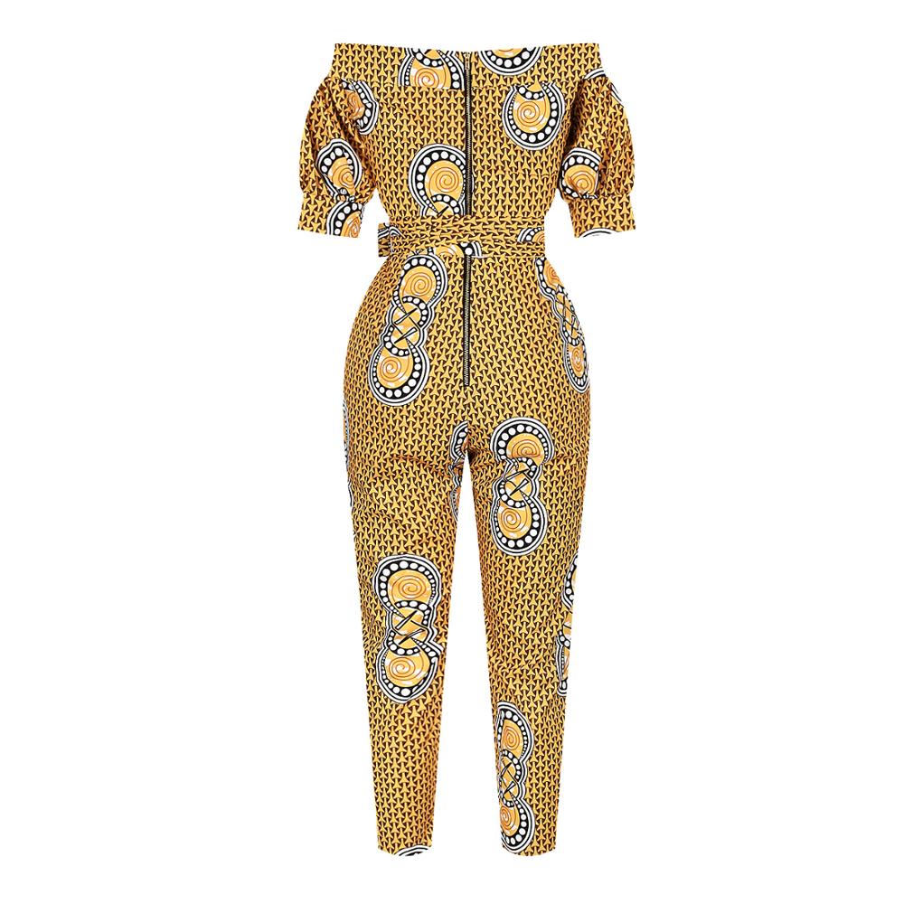 African Women's Jumpsuits Dashiki Print Ankara Outfit For Ladies Groom Pants Africa Clothing