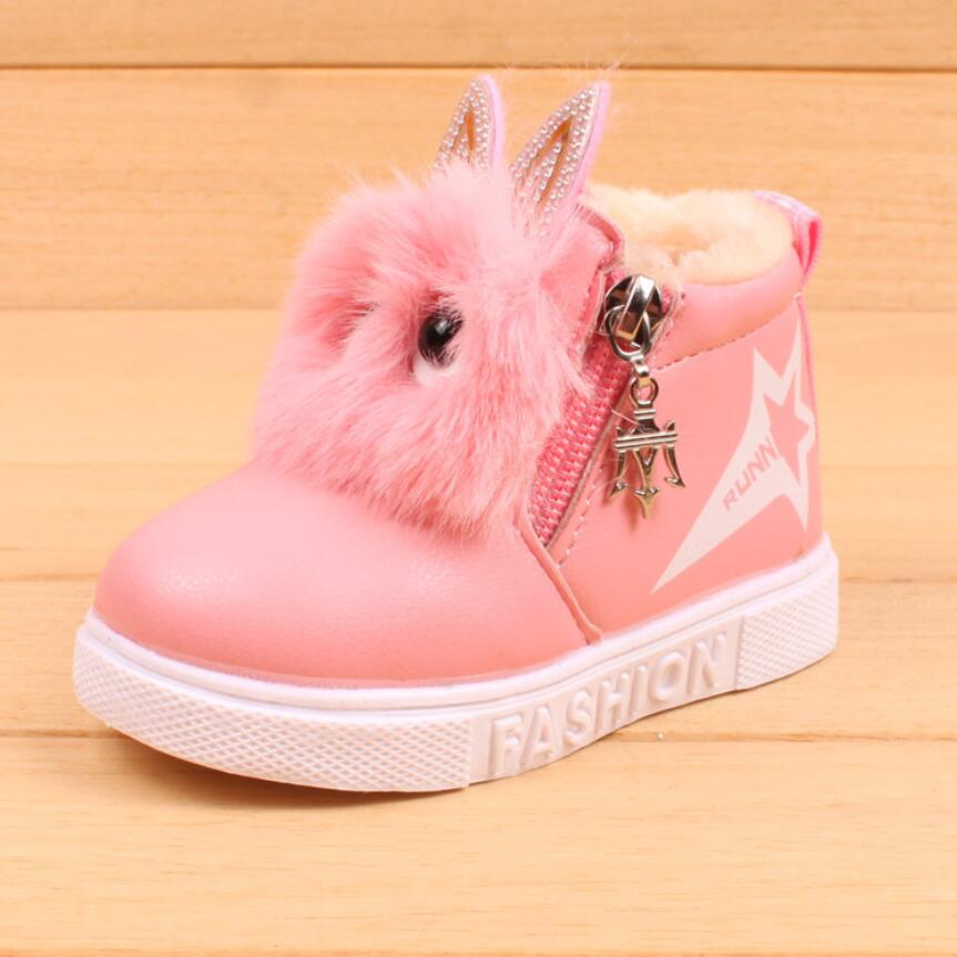 Winter Warme Baby PU leder stiefel freundlicher Jungen Mädchen Sneaker Stiefel Art Warme Baby lässig Schuhe Schönen Weichen