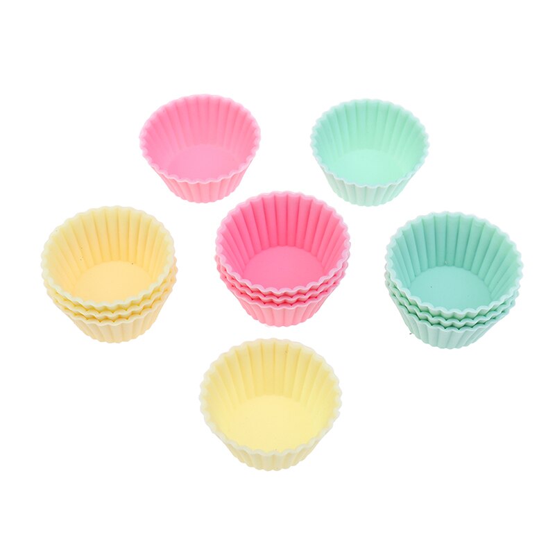 12 Stuks Siliconen Cake Cupcake Cup Cake Tool Bakvormen Bakken Siliconen Mal Cupcake En Muffin Cupcake Voor Diy Door Willekeurige kleur