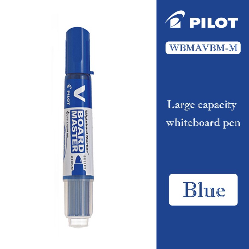 6 pieces of PILOT whiteboard pen round head large capacity ink WBMAVBM replaceable refill 6 color optional: Blue