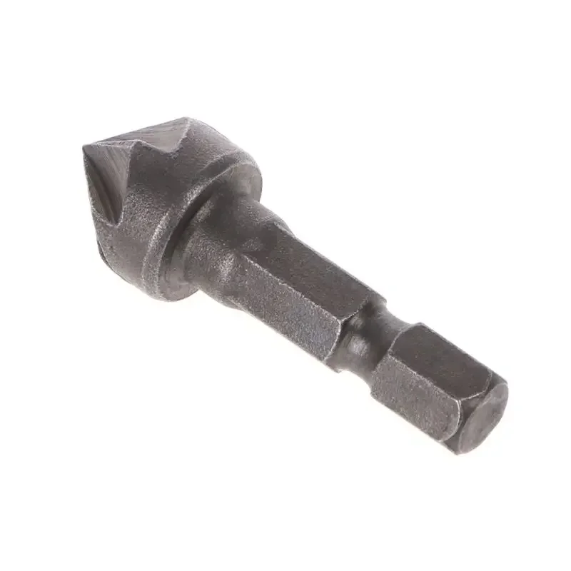 1Pc 90 Graden Verzinkboor Afschuining Bit 1/4 "Zeskant Schacht Timmerwerk Houtbewerking Hoek Punt Schuine Snijsnijder Verwijderen Bur