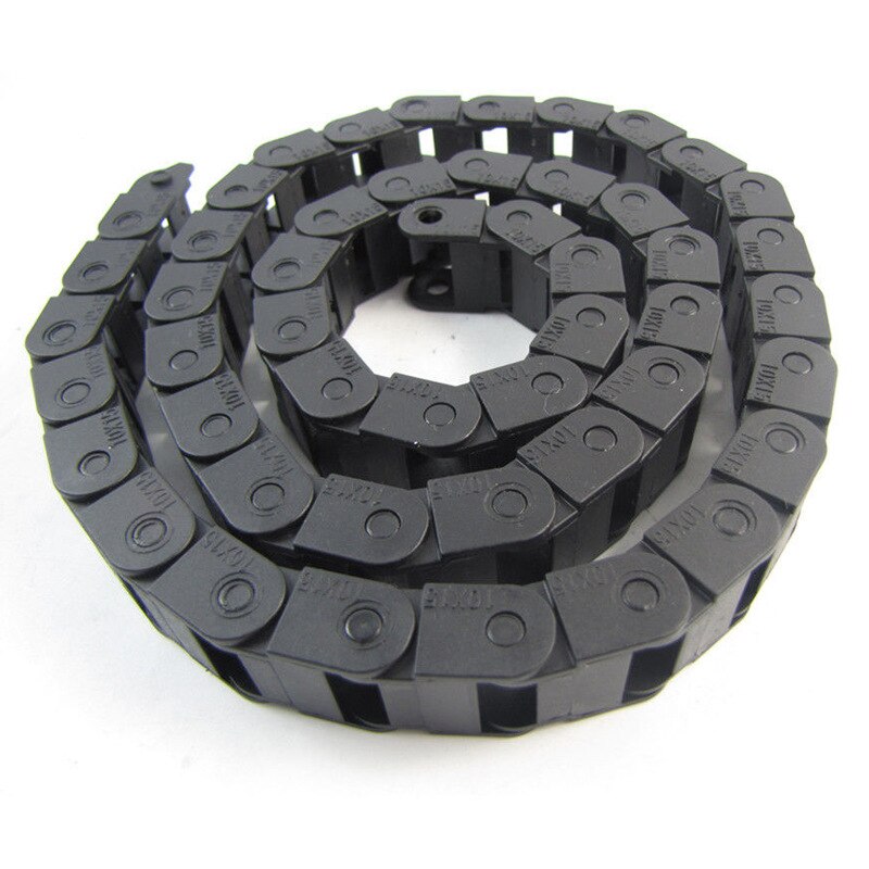 1 Meter 10 X 20mm Black Nylon Drag Chain Carrier Chains Plastic Drag Towline for CNC Engraving Machine Tools