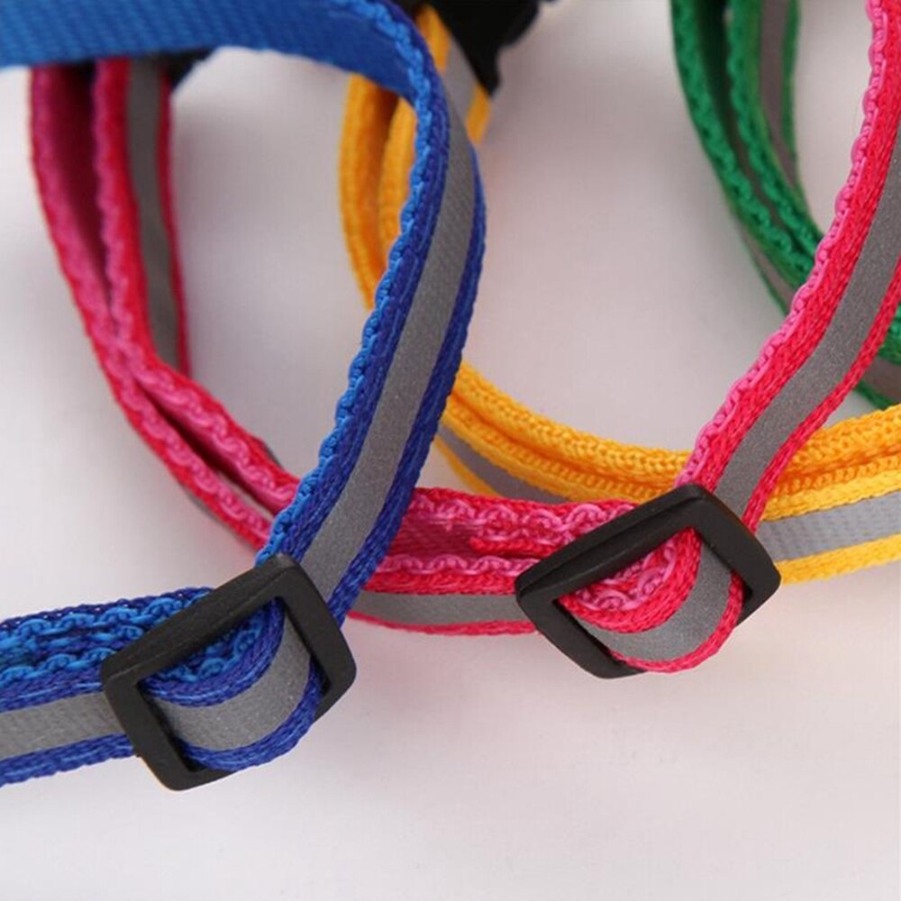 Pet Cat Dog Collar Nylon Strap Bell Reflective Collar Adjustable Collar Dog Puppy Necklace Pet Cat Safe Leash Accessories