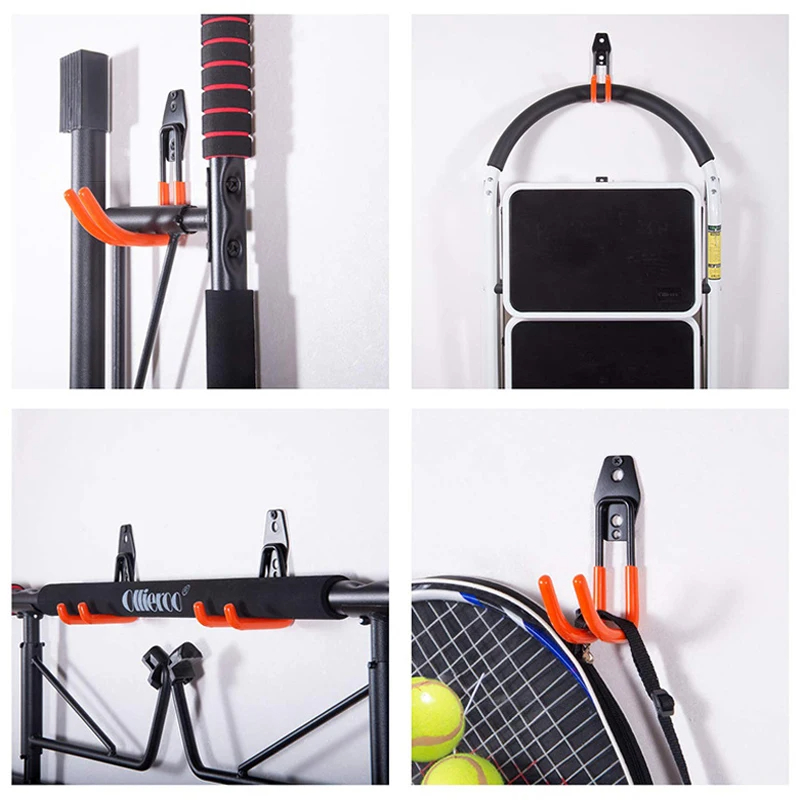 Heavy Duty Metall Haken Garage Organizer Wand Halterung Fahrrad Kleiderbügel Haken Wand Halterung Anti-slip Lagerung Haken Für Leitern Garten werkzeug