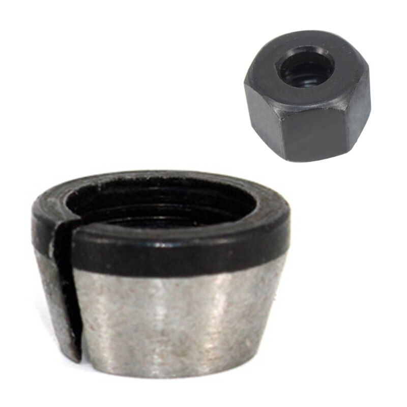 6mm 6.35mm 8mm Collet Chuck Adapter With Nut Engraving Trimming Machine Electric Router High Precision Bit: C-8mm