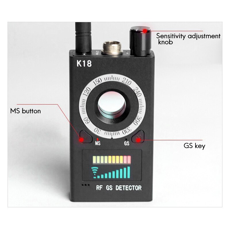 K18 Detector Anti-Eavesdropping Positioning Wireless Signal Scanning GPS Strong netic Positioning Detector EU Plug