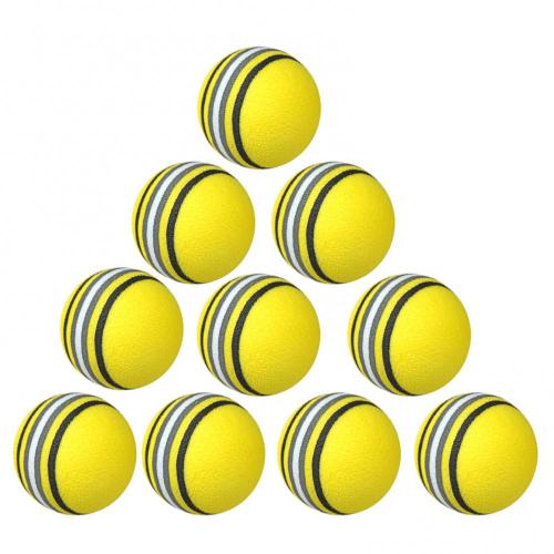 Pelotas de Golf de goma EVA para interior, accesorio de pelota de Golf suave, 10 Uds.: Amarillo