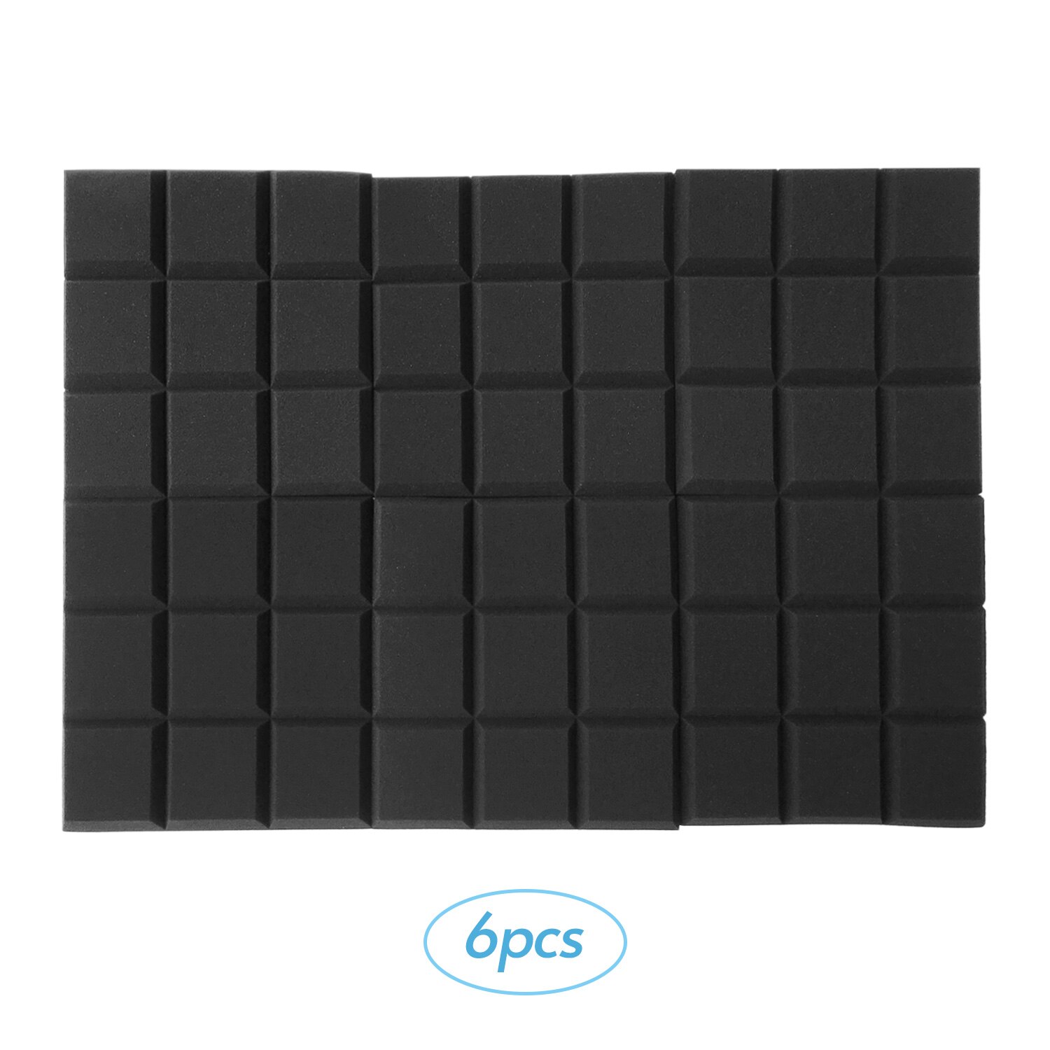 6/12pcs 12*12*2inch Studio Acoustic Foams Panels Sound Insulation Foam for Studio KTV Broadcast Family Theater