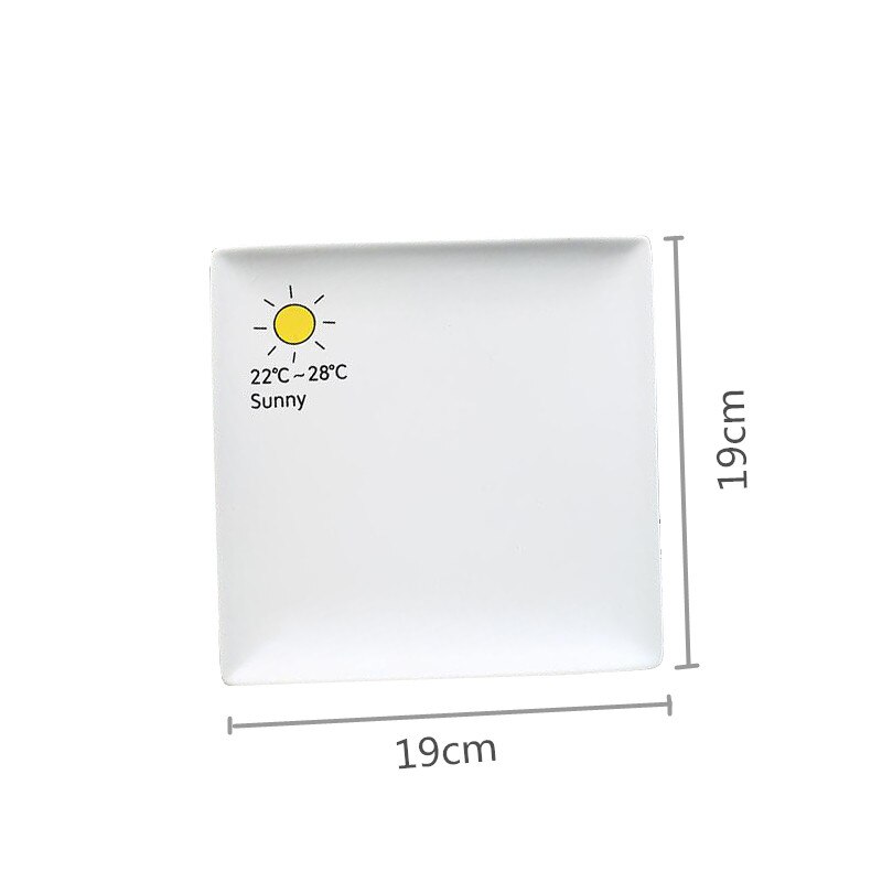 nordycki Zachodni stek kwadratowy talerz ceramiczny nowoczesna prostota kreatywna pogoda makaron ciasto talerz na owoce kochanie talerze 4 sztuk/zestaw