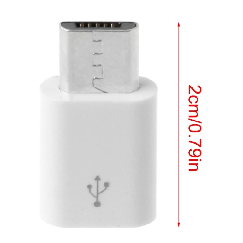 Adaptador Mini USB C hembra a USB macho, convertidor tipo C a Micro USB para portátiles, bancos de energía y cargadores, 1 ud.: Default Title