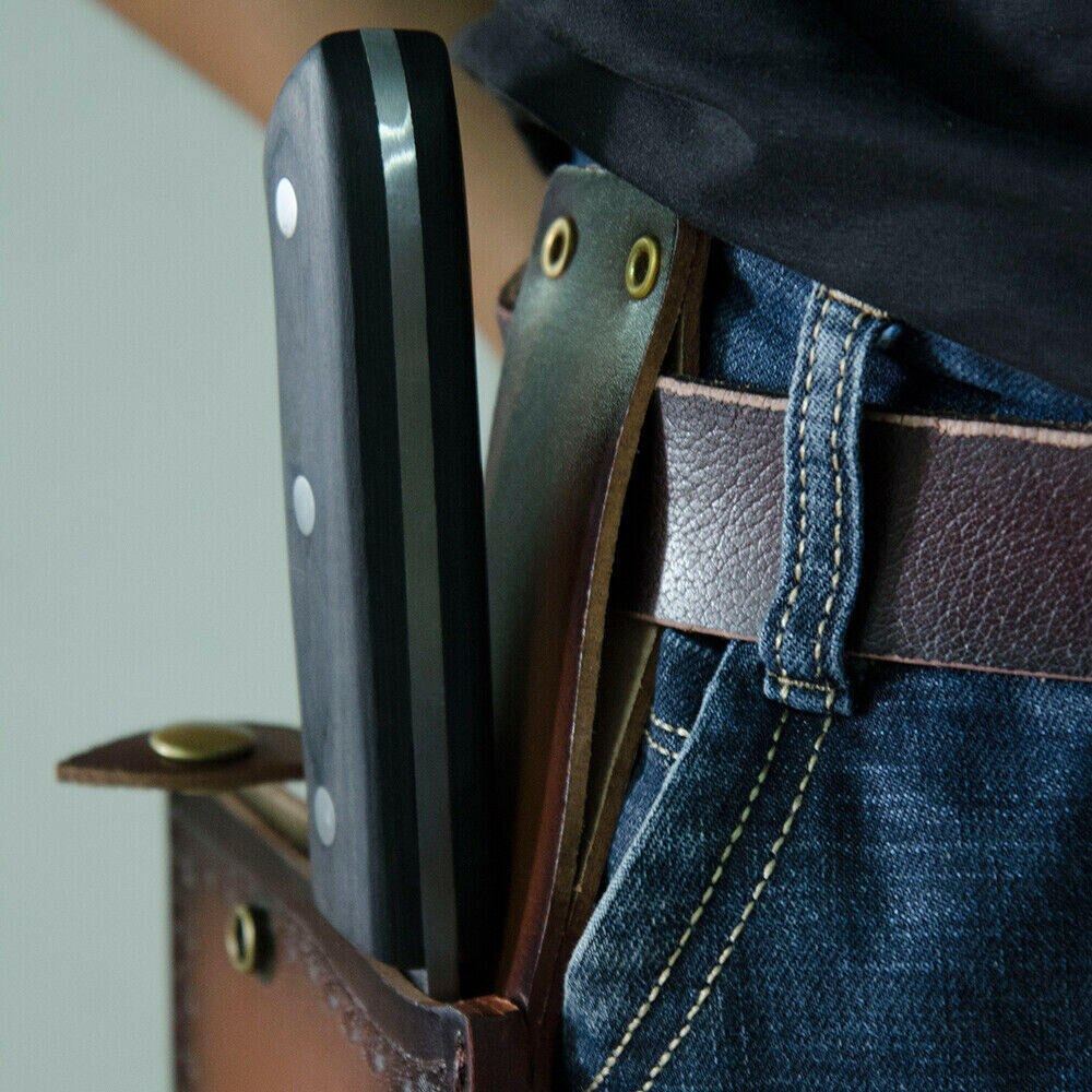 Handmade Knife Sheath Leather Protective Cover Case For Butcher Kitchen Garget Supplies