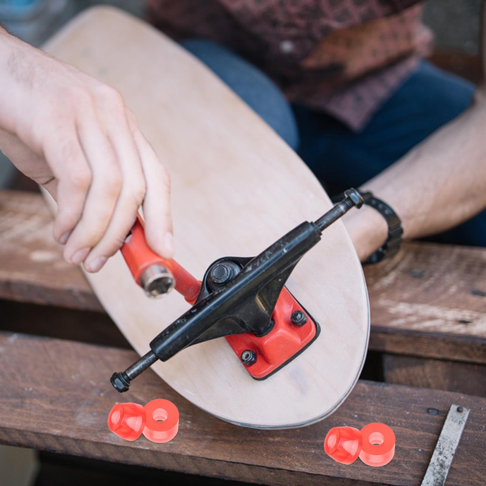 Joint absorbant les chocs pour Skateboard, 4 pièces, accessoires de bouchon de frein pour patins à roulettes, bouchons en Pu, pièces d'orteils de patinage en caoutchouc naturel