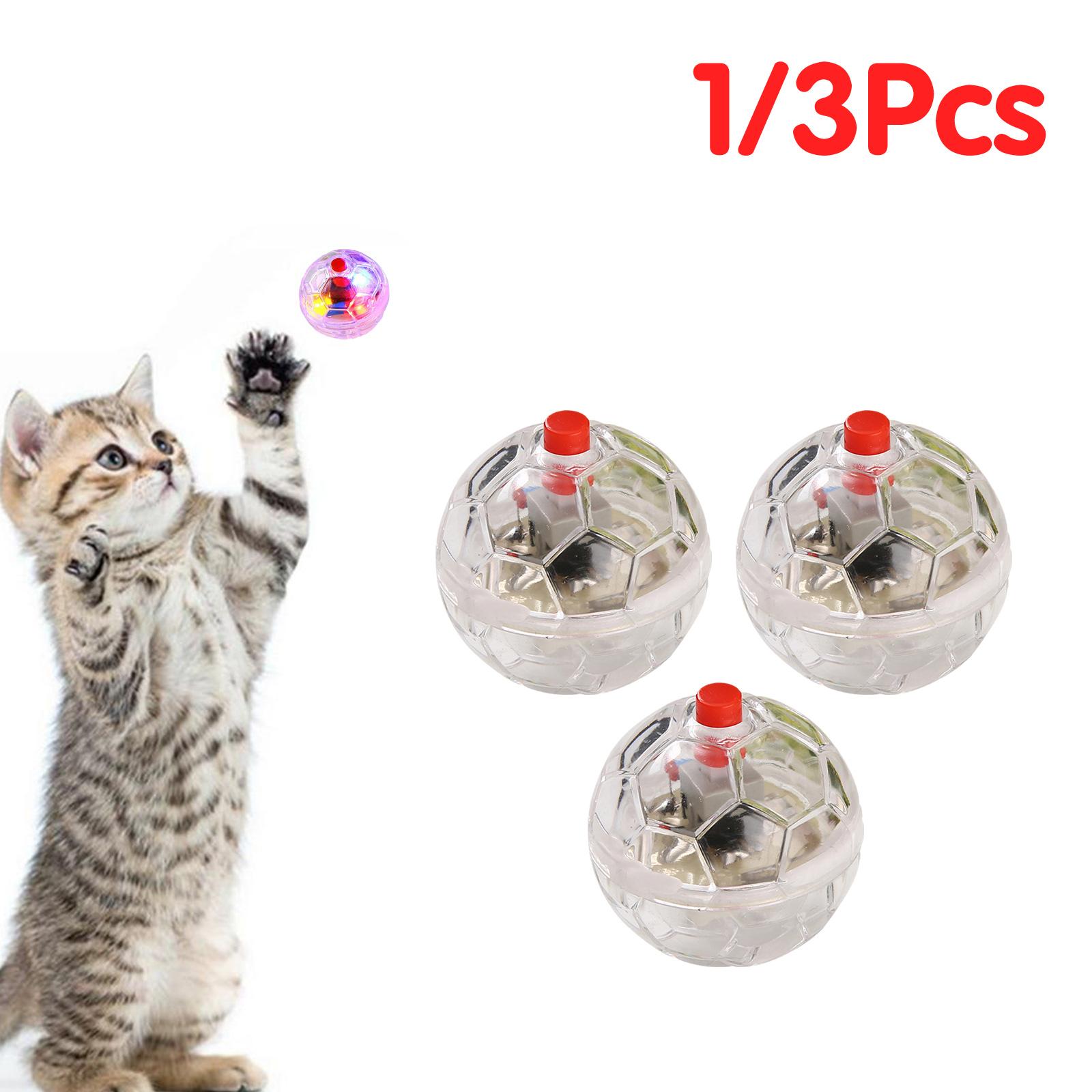 Bola Flash Interativa a Bateria para Animais de Estimação, Cat Motion Light Up, Pequeno Fantasma, Equipamento Paranormal, Brinquedos LED Portáteis, 1 Pc, 3Pcs