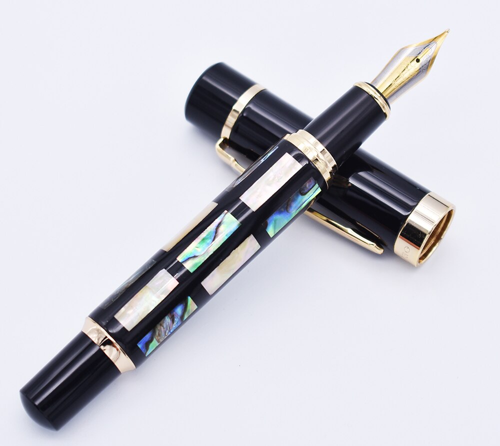 Jinhao Fountain Pen Bright Pearl Green Sea Shell Pattern , Medium Nib Writing Pen Big Size Business Office School Supplies