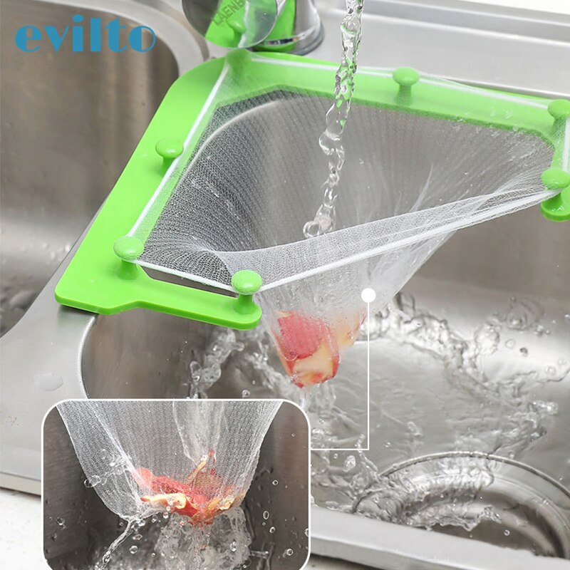 Aanrecht Filter Mesh Bag Self-Staande Gootsteenzeefje Wegwerp Voedsel Vegetabl Gootsteen Stop Afvoer Filter Anti-Blocking gadget