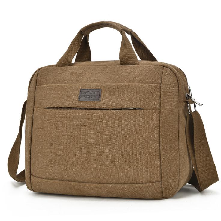 ! Casual Canvas Male Crossbody Shoulder Bag Women Messenger Bags Travel Handbag Student computer bag: Coffee