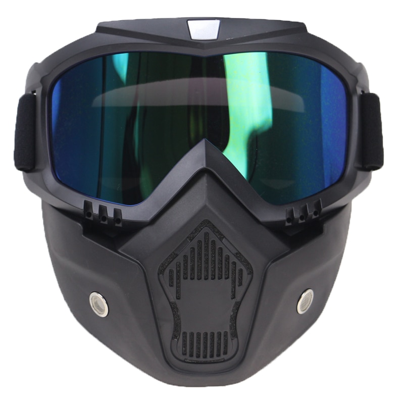 6 Kleur Beschikbaar Helm Masker 3/4 Open Gezicht Helm Gemonteerd Goggle Masker Multi Fucntion Helm Glas