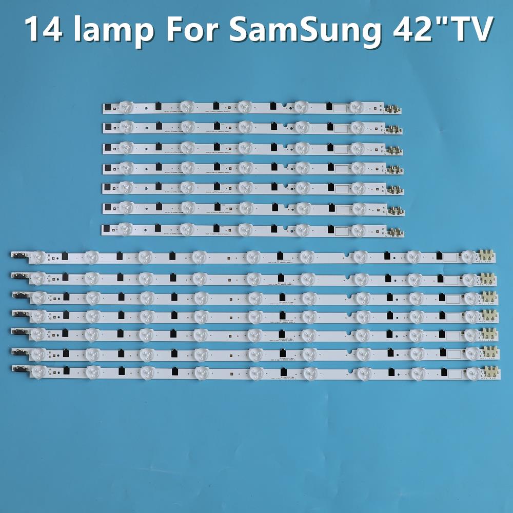 14 pièces LED bande 2013SVS42F Pour Samsung 42 ''TÉLÉVISION D2GE-420SCB-R3 D2GE-420SCA-R3 UE42F5000AK HF420BGA-B1 UE42F5500 UE42F5300