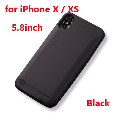10000Mah Batterij Lader Case Voor Iphone 6 6s 7 8 Plus Power Bank Opladen Case Voor Iphone 11 Pro X Xs Max xr Power Bank Case: X XS 11Pro Black