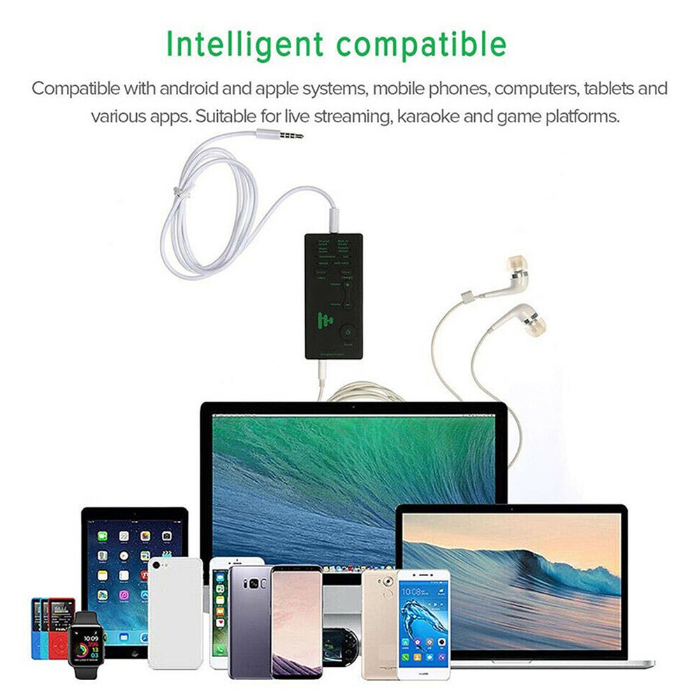 Wireless 7 Multi Voice Changer Mikrofon Disguiser Männlich/Weiblich/Mädchen/Roboter für PC Telefon JR Angebote Voz cambiador